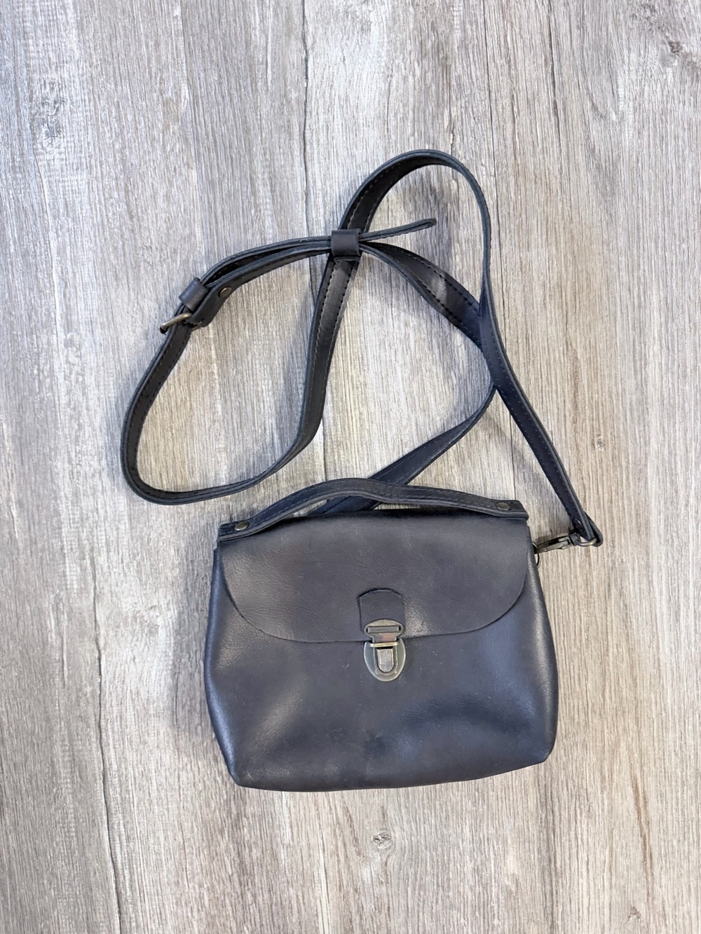 Black Real leather purse